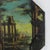 Vintage Octagonal Oil Painting - Classical Roman Ruins Capriccio Landscape For Sale In New York - Image 6 of 11
