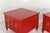 Mid Century Transitional Pair of Nightstands in Red - Newly Painted For Sale - Image 12 of 12