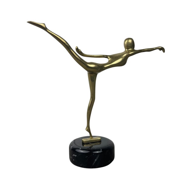 Vintage Brass Arabesque Ballerina Dancer For Sale In Dallas - Image 6 of 11