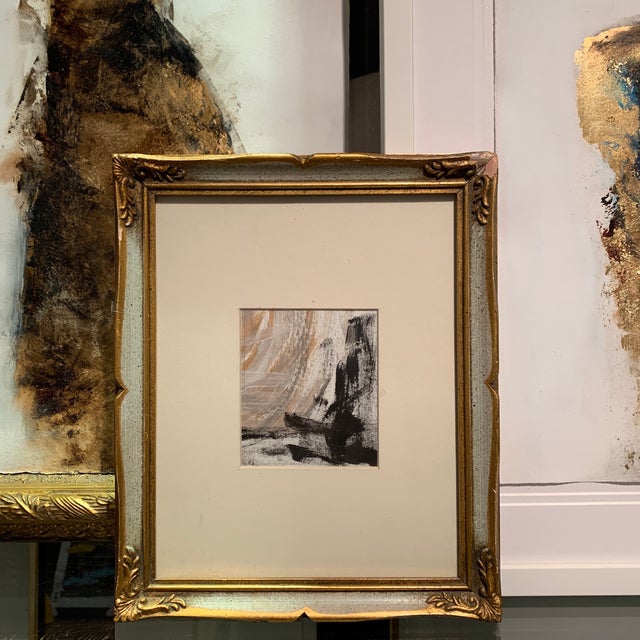 Vintage Framed Abstract Painting by Eve Chairish