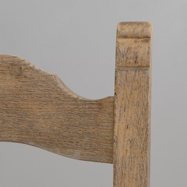 20th Century French Oak Dining Chairs With Upholstered Seats - Set of 4 For Sale - Image 4 of 18