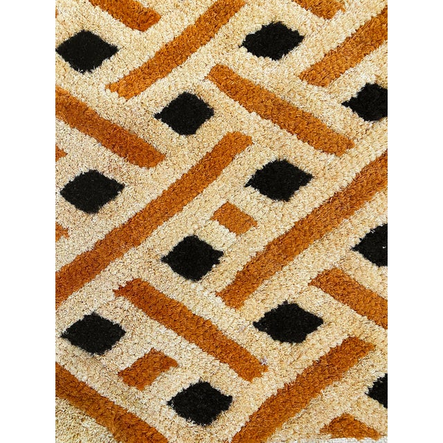 Tribal Vintage Tribal Kuba Raffia Grass Textile Fabric For Sale - Image 3 of 3