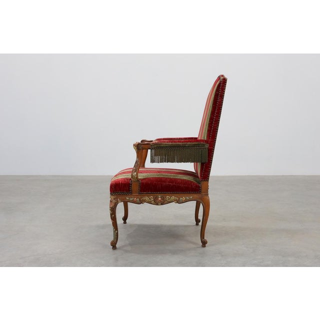 Antique French Louis XIV Chair in Oak, 1800s For Sale - Image 5 of 18