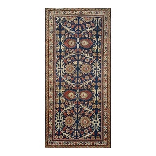 Antique Persian Sultanabad 4X9 Navy, Rust & Ivory Handmade Hallway Runner #9901570 For Sale