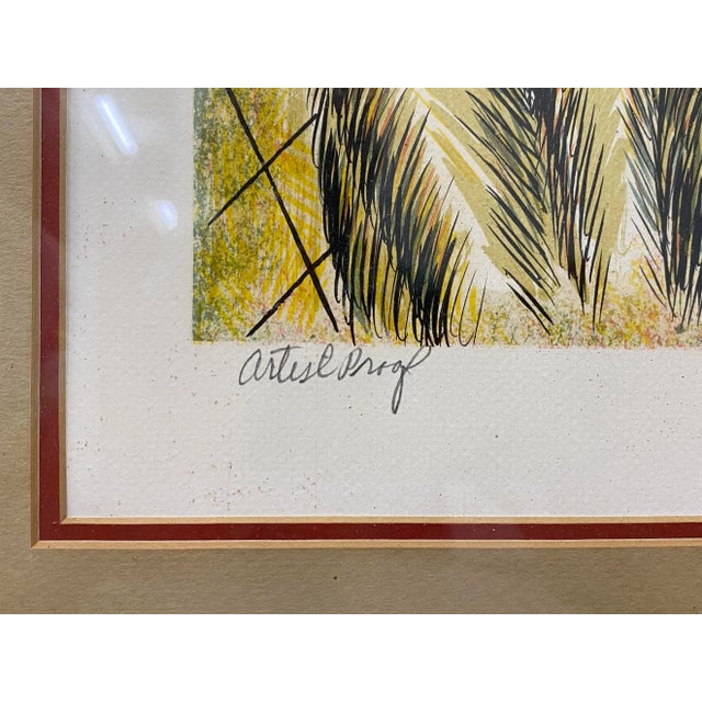 Printmaking Materials George Cronias (1925-2004) "Track Pals" Original Color Lithograph C.1960 For Sale - Image 7 of 13