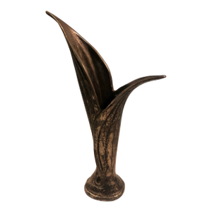 West Germany Lily of the Valley Bronze Bud Vase