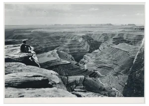 Person, Canyon, Utah, 1960s, Black and White Photograph