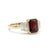 Contemporary Garnet Emerald Cut Statement Ring, Art Deco Garnet Ring, January Birthstone Ring Us 7 For Sale - Image 3 of 3