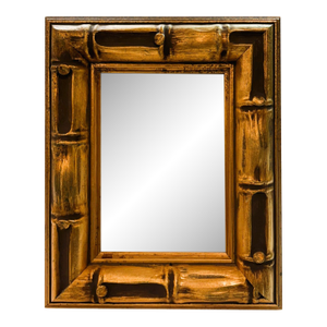 Vintage Faux Gilt Bamboo Picture Frame 5 X7