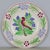 A set of three 19th Century French glazed faience plates made by Sarreguemines. Hand-painted and stenciled design in...