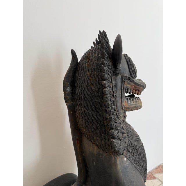 Thai Artist, Guardian Lions, 19th Century, Bronzes, Set of 2 For Sale - Image 14 of 18