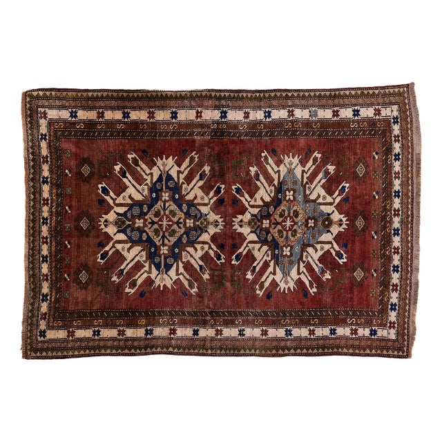 Vintage Transcaucasian Wool Rug For Sale