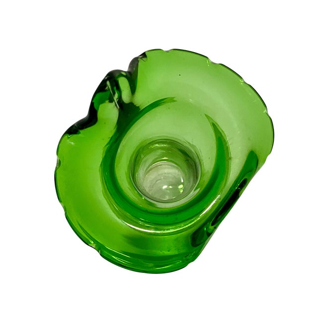 Green Jack in the Pulpit Vase - 8" Hand Blown Glass For Sale - Image 9 of 9