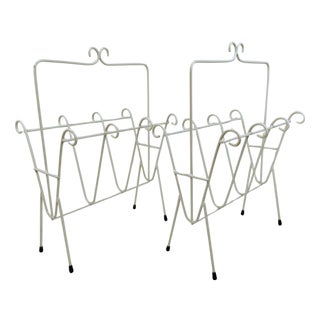 Italian Painted Iron Magazine Rack, 1970s For Sale