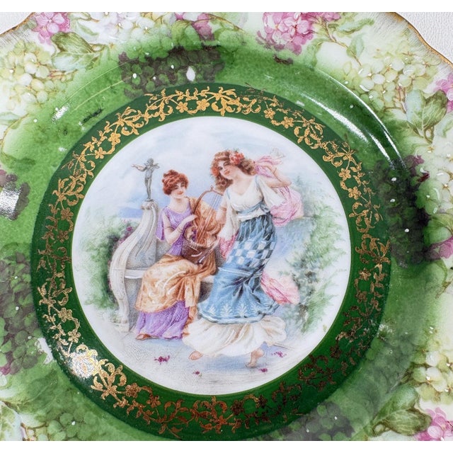 Antique Moschendorf Bavaria "Ladies of Leisure" Cabinet Plates - Set of 6 For Sale - Image 4 of 9