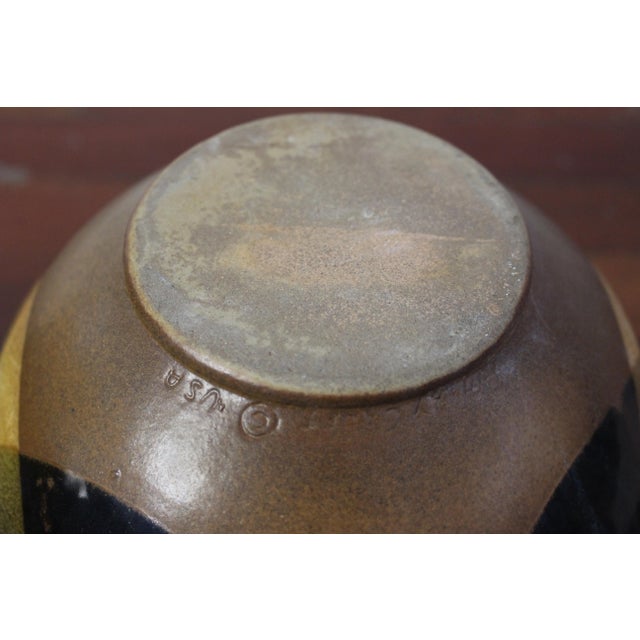 Vintage Mid 20th Century Pottery Craft Usa Robert Maxwell Style Vases - A Pair For Sale - Image 11 of 13