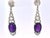 1920s 1920s Edwardian 21ct Amethyst Platinum Drop Earrings With Diamond Accents, Pair For Sale - Image 5 of 12