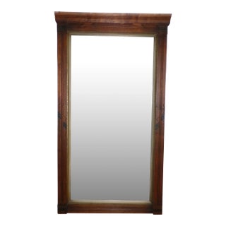 Antique Victorian Eastlake Pier Mirror Solid Walnut Full Length Mercury Mirror For Sale