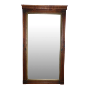Antique Victorian Eastlake Pier Mirror Solid Walnut Full Length Mercury Mirror