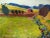 Mid-Century Modern "Fresh Fields" Vintage Mini Post-Impressionist Landscape Oil Painting, Framed For Sale - Image 10 of 11