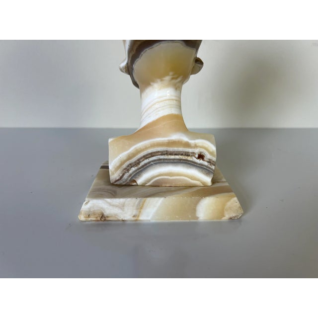 Vintage Decorative Nefertiti Egyptian Queen Marble Bust Statue For Sale - Image 9 of 13