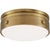 Hicks 5.5" Solitaire Flush Mount in Hand-Rubbed Antique Brass with White Glass Designer: Thomas O'Brien Mounting: Flush...