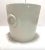 English Large 1970s Italian White Ceramic Ring Handle Cachepot Planter For Sale - Image 3 of 8