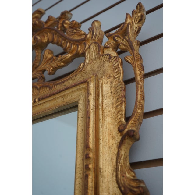 Decorative Crafts Ornate Gold Frame Mirror For Sale - Image 4 of 12
