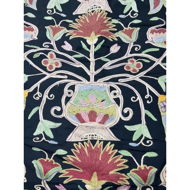 Custom Made Crewel Pillow Covers- Set of 4 For Sale - Image 11 of 12