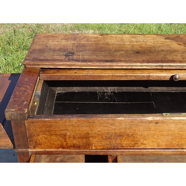 French Glove Makers Table in Oak For Sale - Image 6 of 18