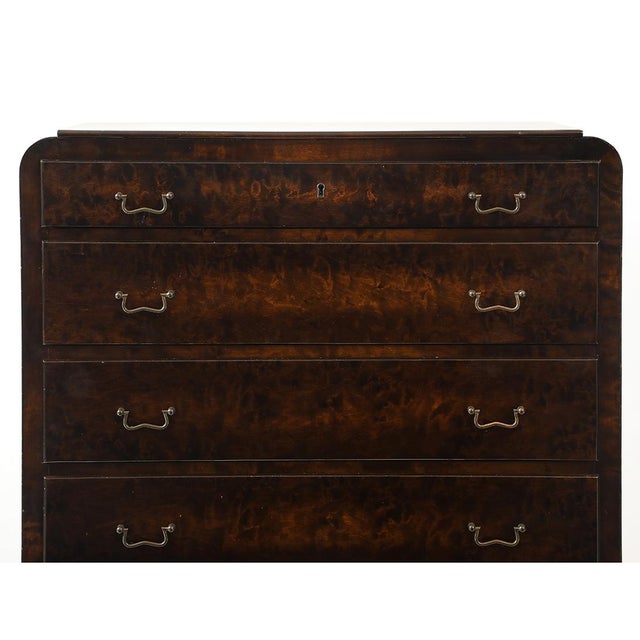Brown Antique Art Deco Chest of Drawers For Sale - Image 8 of 12