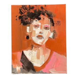 Vintage Original Abstract Expressionist Portrait For Sale