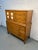 Beautiful and unique mid-century modern highboy dresser by National of Mt. Airy featuring a striking combination of warm...