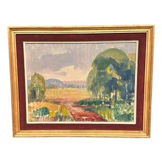 Ragnar Falk, Landscape, 1950s, Oil Painting on Canvas, Framed For Sale