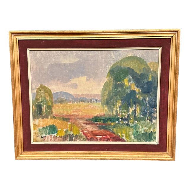 Ragnar Falk, Landscape, 1950s, Oil Painting on Canvas, Framed For Sale