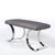 Purple Mid-Century Polished Steel & Holly Hunt Leather JMF Bench by Karl Springer For Sale - Image 8 of 10