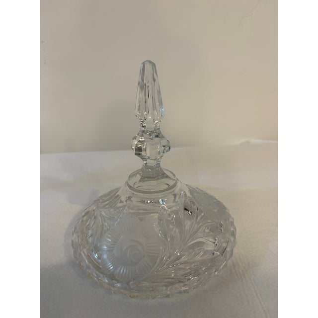 Vintage Lead Crystal Candy Dish and Lid " Rose Collection" For Sale In Boise - Image 6 of 8
