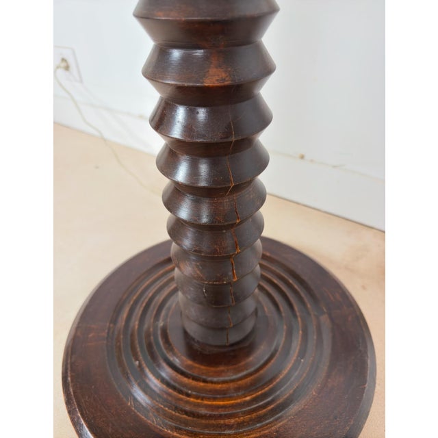 Floor Lamp with Turned Base, 1950s For Sale - Image 6 of 8
