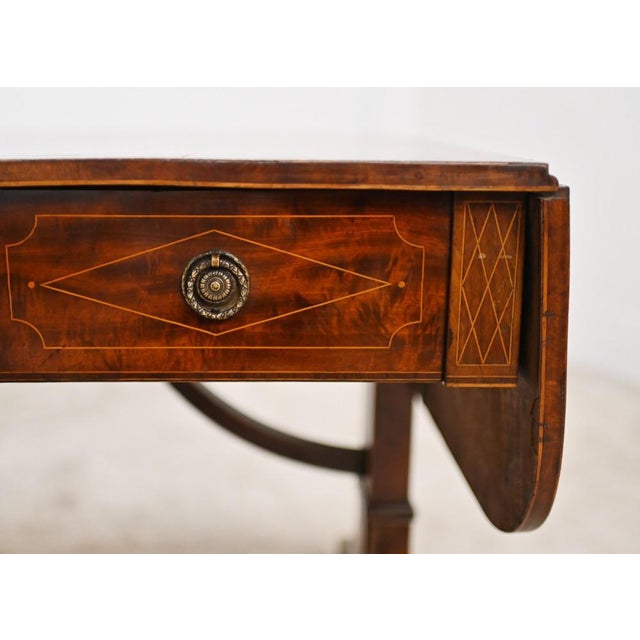 Regency Sofa Table in Mahogany For Sale - Image 6 of 14