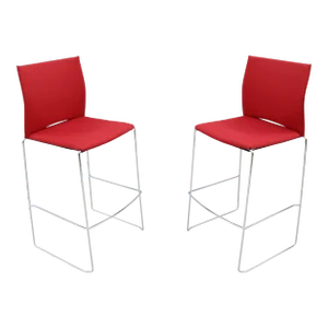 Modern Giancarlo Bisaglia for Source Tier Red Bar Stools Brand New - a Pair