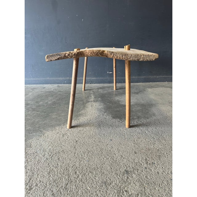 Antique Primitive Peg Legs Console Table For Sale In New York - Image 6 of 12