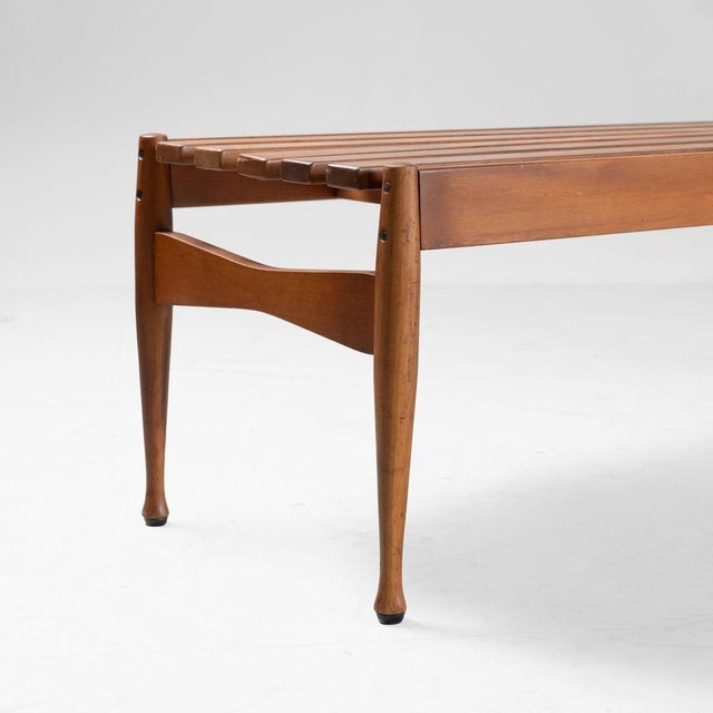 1960s Slatted Teak Bench, 1960s For Sale - Image 5 of 10