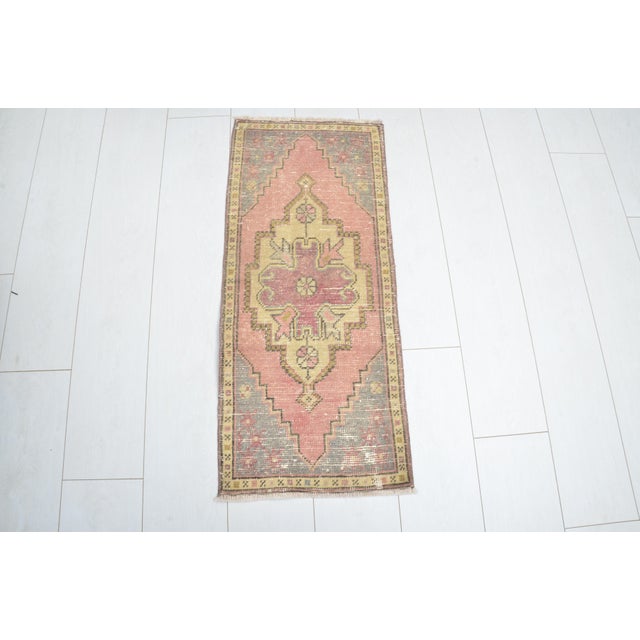 Handmade wool carpet in Turkish Anatolia , Vintage Oushak Rug,Turkish Vintage Anatolian Rug, Handmade wool Rug . One Of...