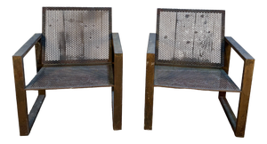 Garden Armchairs in the style of Mategot, 1970s, Set of 2