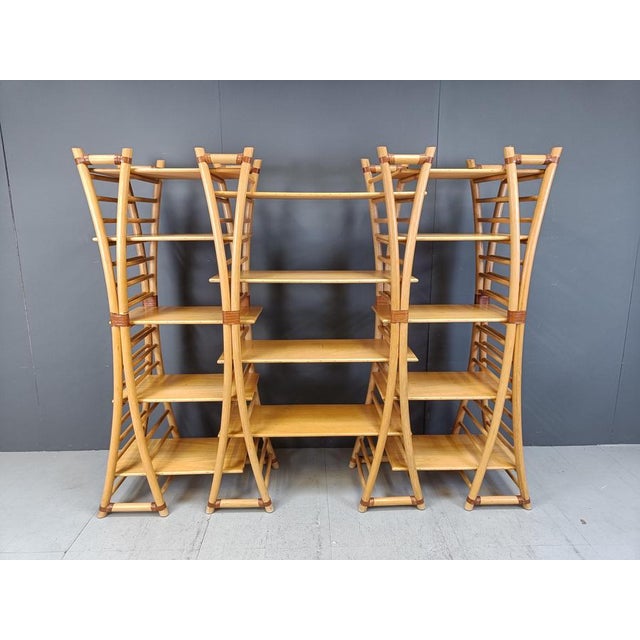 Vintage Bamboo Wall Unit, 1970s For Sale - Image 10 of 11