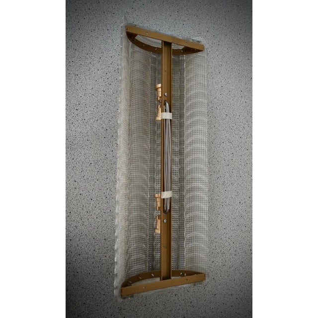 Murano Semi Circle Transparent White Art Glass Wall Light and Sconces, 2000 For Sale - Image 9 of 10