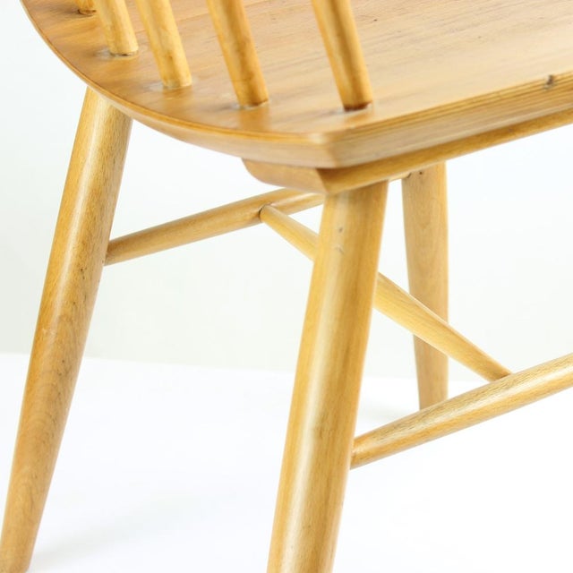 Wood Mid-Century Oak Chair, 1975 For Sale - Image 7 of 16