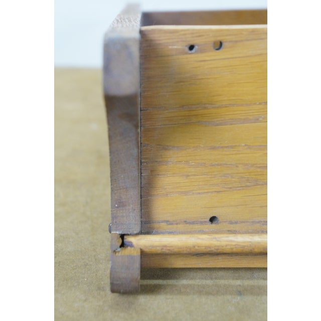 Oak Serpentine 2 Tier Farmhouse Wall Hanging Plate Rack Tea Cup Display Shelf 35" For Sale - Image 15 of 18