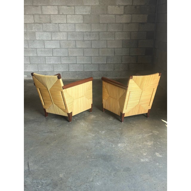 1990s 1990s John Hutton for Donghia Merbau Lounge Chairs- A Pair For Sale - Image 5 of 12