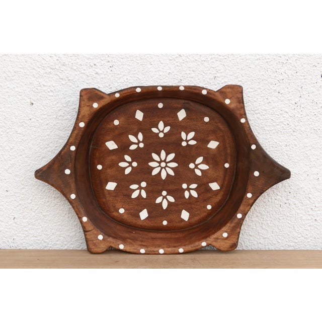 Artisan Floral Painted Wall Art Bowl For Sale In Los Angeles - Image 6 of 7